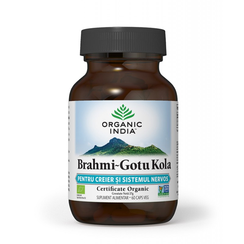 Brahmi~Gotu Kola | Pentru Creier & Sistemul Nervos si Deficit de Atentie, 60 capsule vegetale